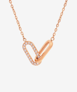 Adessa Interlocking with 5A Grade Cubic Zirconia Necklace