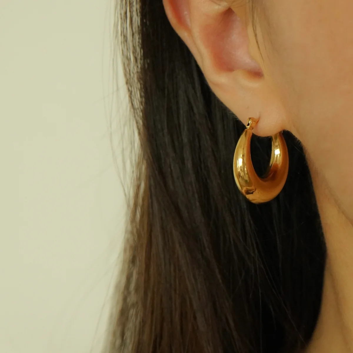 Honesty Hoop Earrings (Gold) - Image 2