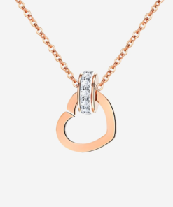 Jiwinci Heart Interlocking with Dias Necklace